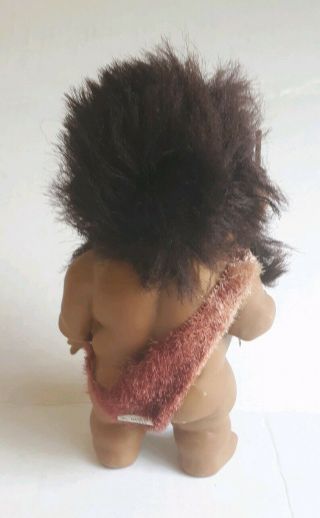 Vintage Jestia Caveman Plastic Doll Troll Hair Beard Made in Japan 2