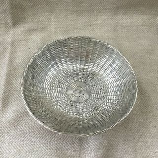 Christofle Silver Plated Bread Basket Woven Braided Bowl Vintage French