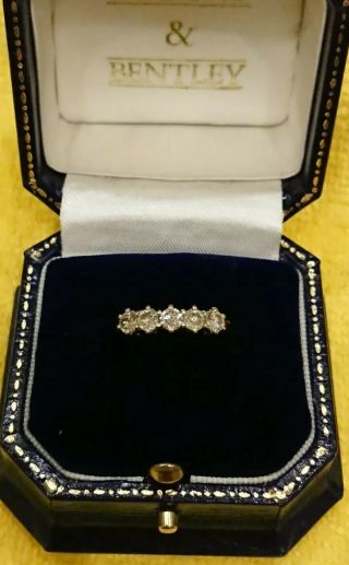 Vintage Antique 18ct Gold 0.  85ct Diamond Ring Size L