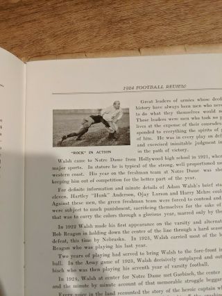 1924 Notre Dame Football Review Championship Rare Rockne Four Horsemen Layden 6