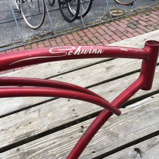 VINTAGE RED SCHWINN AMERICAN BICYCLE FRAME 1955 - 1965 26 