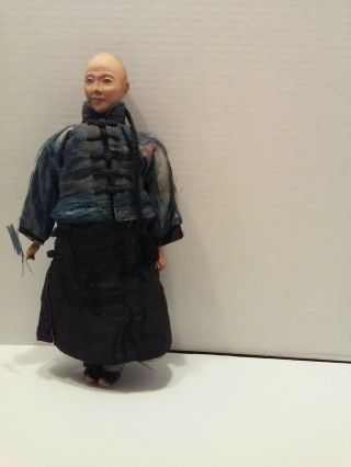 Antique Vintage Chinese Carved Wood Door Of Hope Mission Doll Man