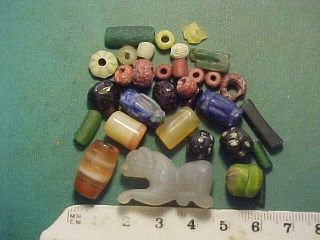 30,  Ancient Beads Circa 1000 Bc - 1700 Ad,  Egyptian Crystal Amulet