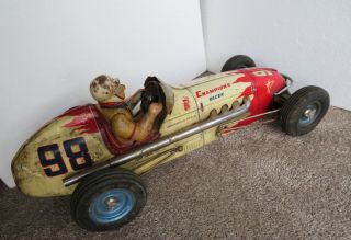 Vintage Yonezawa Champion N0.  98 Indy Friction Racer,  friction toy 4