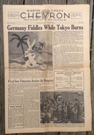 USMC Chevron WWII Newspapers 3 Editions World War II Iwo Jima San Diego Marines 3