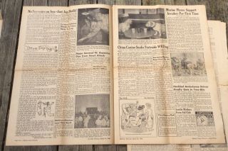 USMC Chevron WWII Newspapers 3 Editions World War II Iwo Jima San Diego Marines 8