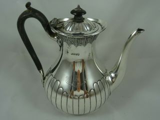 Pretty Victorian Silver `bachelors` Coffee Pot,  1879,  391gm