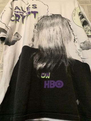 Vtg 90s Tales From The Crypt All Over Print HBO Series T - shirt 5