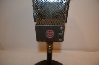 VINTAGE RCA 74B JUNIOR VELOCITY MICROPHONE WITH WNBC FLAG FROM STATION 11