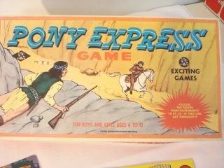 Collectible Vintage Tee Pee Toys Pony Express Western Board Game Scarce