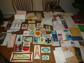 24 Vintage Rare Surfing Decals,  Stickers Plus Catalogs In Envelopes