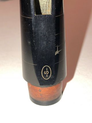 Vintage Selmer Henri Paris - S - Oval Made In France Clarinet Mouthpiece 1.  1 Mm