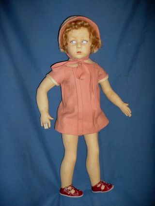 EXTREMELY RARE EARLY LENCI CHILD Large 28 - inch Girl 4