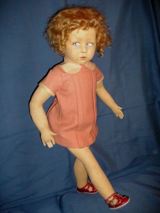 EXTREMELY RARE EARLY LENCI CHILD Large 28 - inch Girl 8