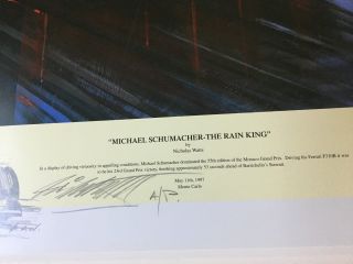 Nicholas Watts - The Rain King - Ferrari - Only 100 signed by Schumacher - Rare 3