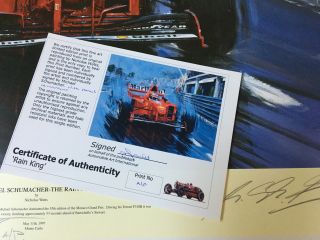 Nicholas Watts - The Rain King - Ferrari - Only 100 signed by Schumacher - Rare 5