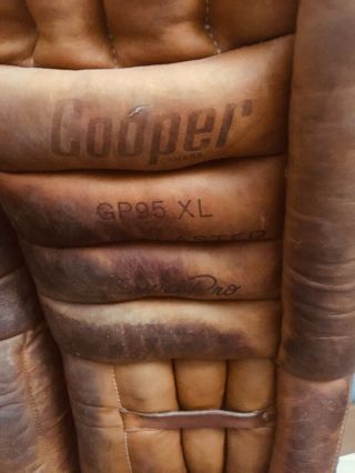 Vintage Cooper GP 95 XL Pro Goalie Leg Pads Rare 4 Roll 35” Cond 7