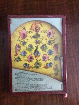 Vintage Fish Pond Pinball Game T.  Cohn Inc Ideal Toy Corp