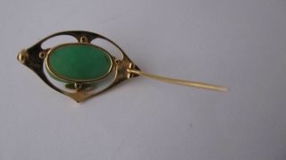 Antique 15 carat gold Murrle Bennett Art Nouveau brooch pin 5