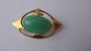 Antique 15 carat gold Murrle Bennett Art Nouveau brooch pin 6