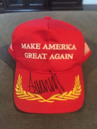 President Donald Trump Signed Maga Hat Jsa Authenticated Rare