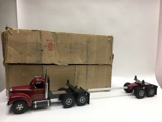 Vintage Smith - Miller Mackinac Logging Truck & Trailer W/ Box