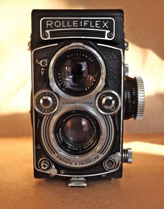Rolleiflex 3.  5 E3 Xenotar - Vgc Rare Complete And Film W/cap And Case