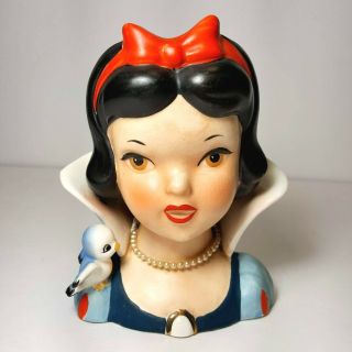 Vintage Walt Disney - Snow White Head Vase - Very Hard To Find -