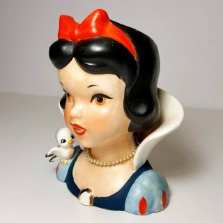 Vintage WALT DISNEY - SNOW WHITE Head Vase - Very Hard To Find - 2