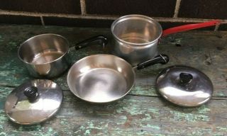 Mini Toy Vintage Revere Ware Copper Clad Pots Pans And More