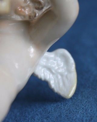 Antique MEISSEN Caged Captured Heart TE LE CAPTIVE Cupid Angel Putti Figure 11