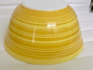 Rare Vintage Pyrex Yellow Terra Stripe 1 1/2 Qt Bowl 402 Htf