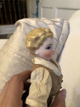 Charming Petite “All Original” 12” Glass Eyed Antique German Parian China Doll 3