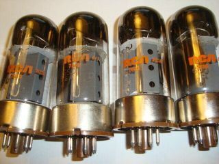 One Matched Quad of Vintage 6550 Tubes,  RCA,  - In - Box 2