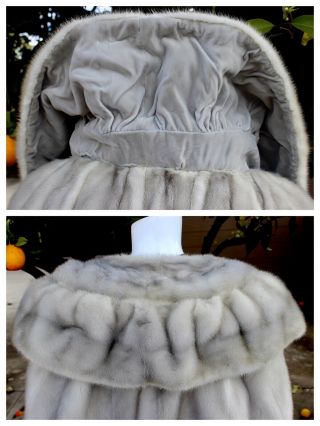 Gray MINK Fur Vintage Stole Wrap Cape Shawl Shrug 10