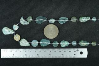 ANCIENT ROMAN GLASS BEADS 1 MEDIUM STRAND AQUA AND GREEN 100 - 200 BC 779 2