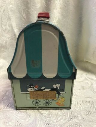 Vintage 1959 Porky ' s Lunch Wagon Metal Dome Lunch Box w/Thermos Looney Tunes 4