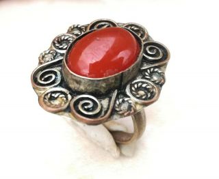 Rare Ancient Solid Ring Roman Bronze Stunning Artifact Vintage With Stone