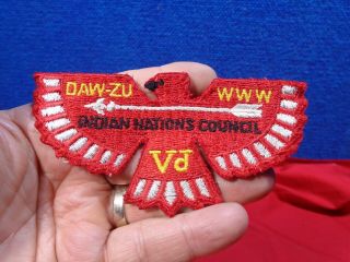 Daw - Zu Lodge 138 Vintage Bsa Boy Scout Oa Order Of The Arrow Flap Patch