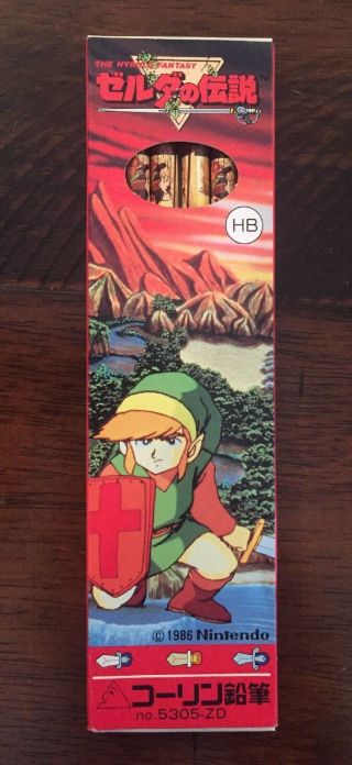 Vtg 1986 Nintendo Hyrule Fantasy The Legend Of Zelda Promo Pencil Pack 80 