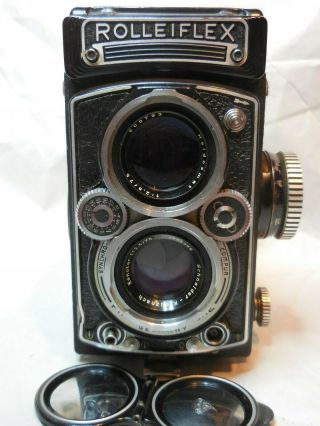 Vintage Rolleiflex 3.  5E Medium Format Camera - with Lens Cover c1957 - 1959 4
