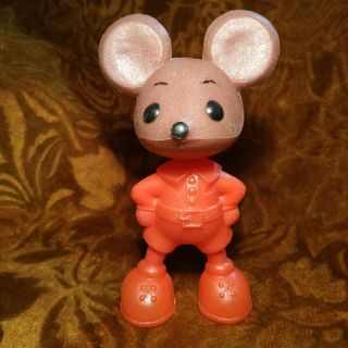 Vintage Rare Russian Plastic Toy - Mouse - 7.  5 In - Soviet Doll Ussr