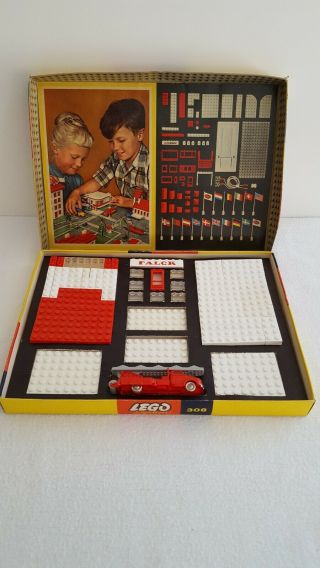 Vintage Lego System No 308 - Fire Station,  Rare,  1:87,  w/complete box,  Denmark 2