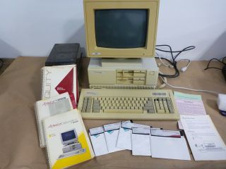 Vintage Epson Apex Computer Keyboard Aoc Monitor,  Dos 3.  3 Software Manuals Q301a