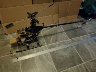 Vintage Large Hirobo Rc Helicopter With Futaba Servos And Reciever