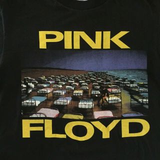 Vtg 1987 Pink Floyd World Tour Shirt Sz M Black Concert 50/50 Made In Usa