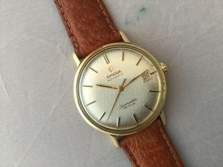Omega 18ct Gold Seamaster Deville Automatic Vintage Gents Watch