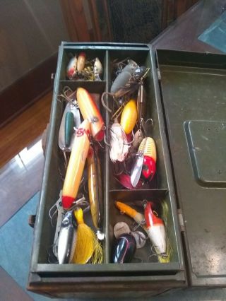 vintage tackle box full of fishing lures 3