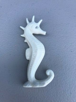 Herron Brand Seahorse Porcelain Figurine White Color 3.  5 " Tall