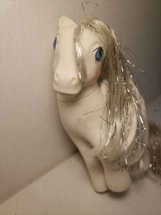 My Little Pony Princess Tiffany Pegasus Pony 1987 G1 White Tinsel Jewel Sparkly 3